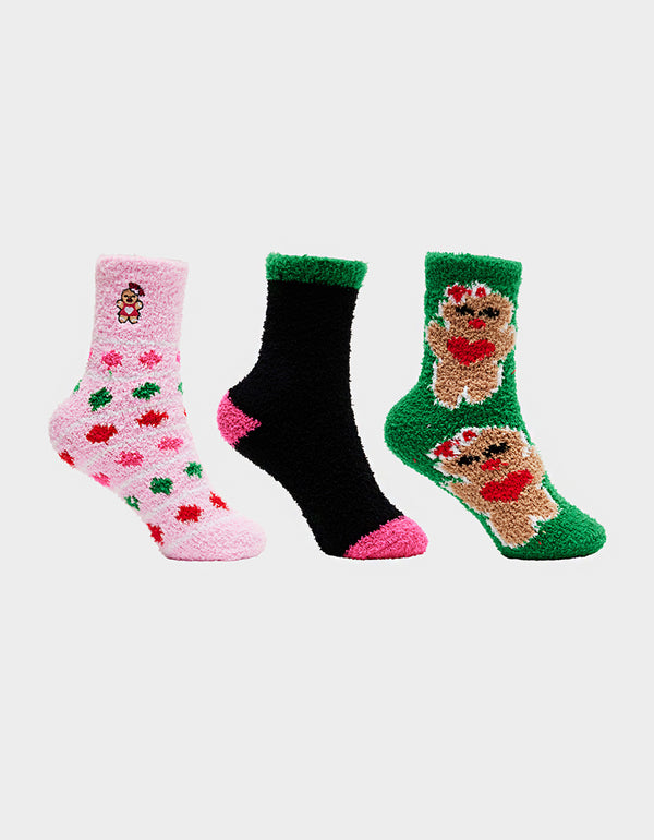 GINGERBREAD COZY THREE PACK MULTI - ACCESSORIES - Betsey Johnson