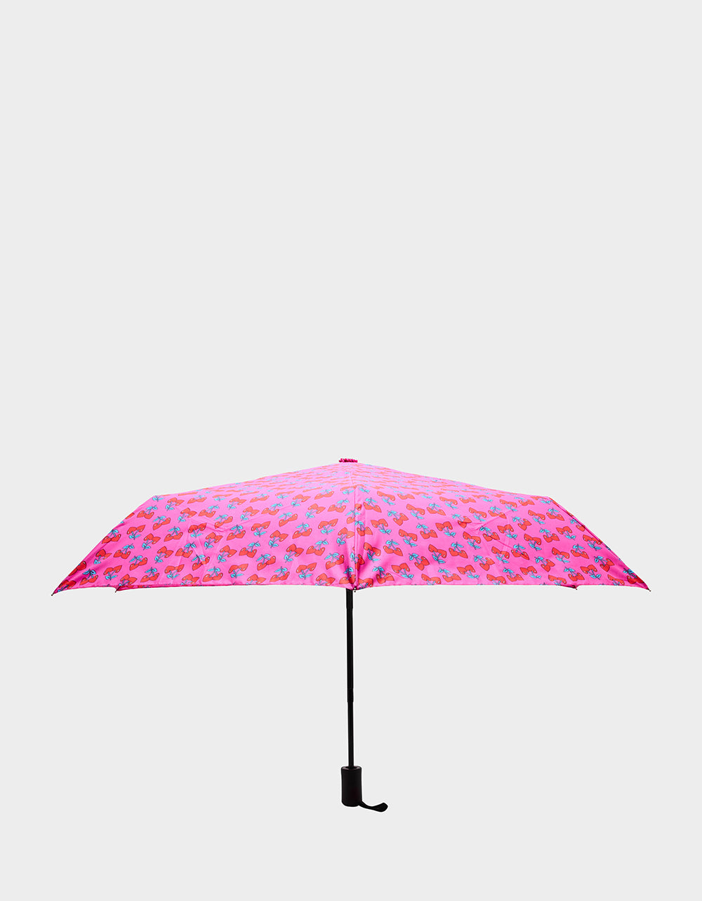 BETSEY'S CHERRY HEART PRINT UMBRELLA PINK MULTI - ACCESSORIES - Betsey Johnson