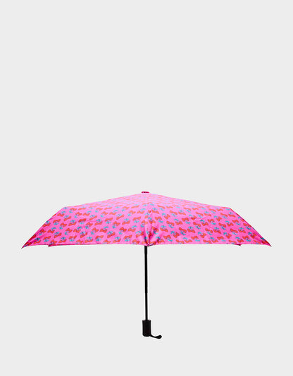 BETSEY'S CHERRY HEART PRINT UMBRELLA PINK MULTI - ACCESSORIES - Betsey Johnson