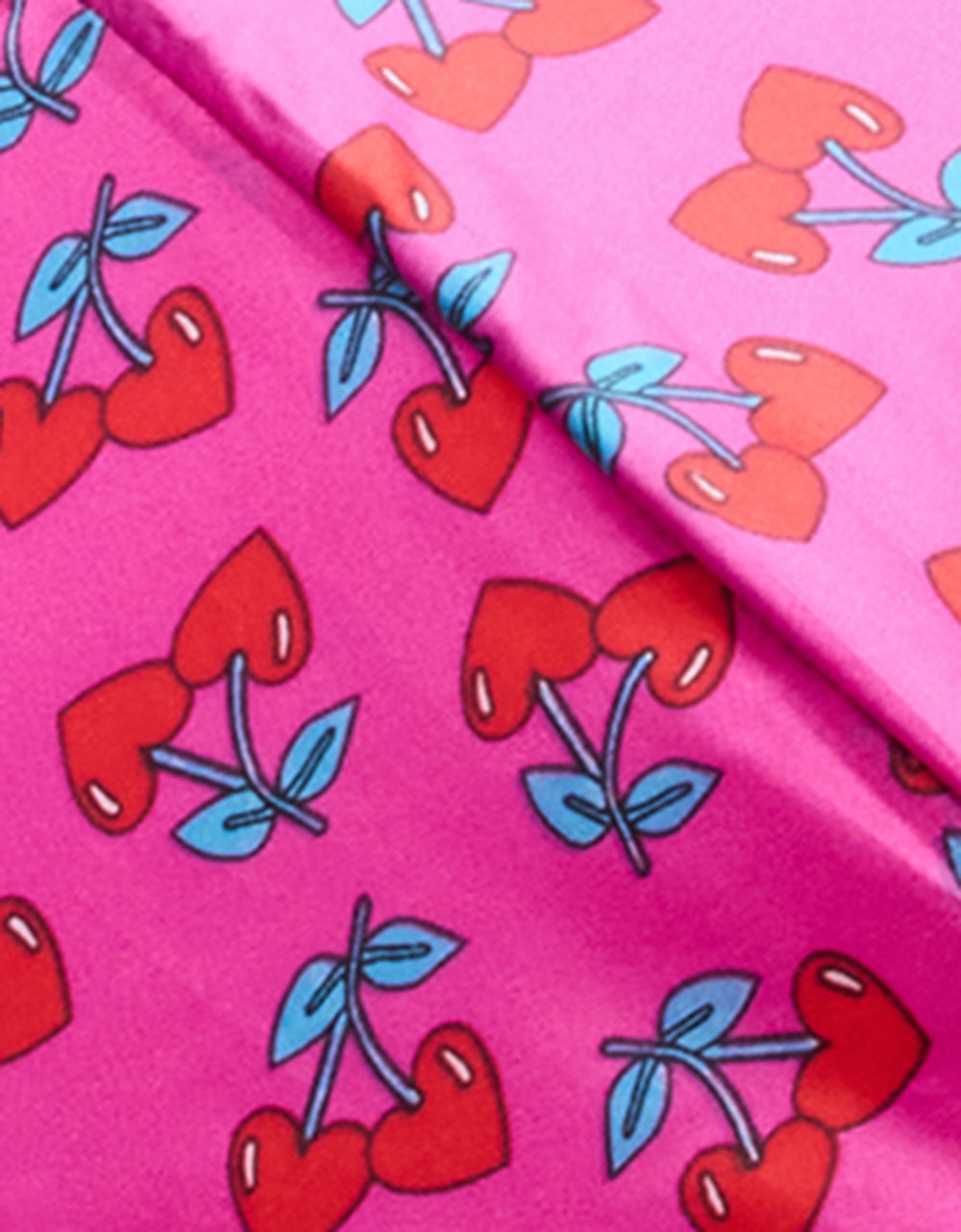 BETSEY'S CHERRY HEART PRINT UMBRELLA PINK MULTI - ACCESSORIES - Betsey Johnson