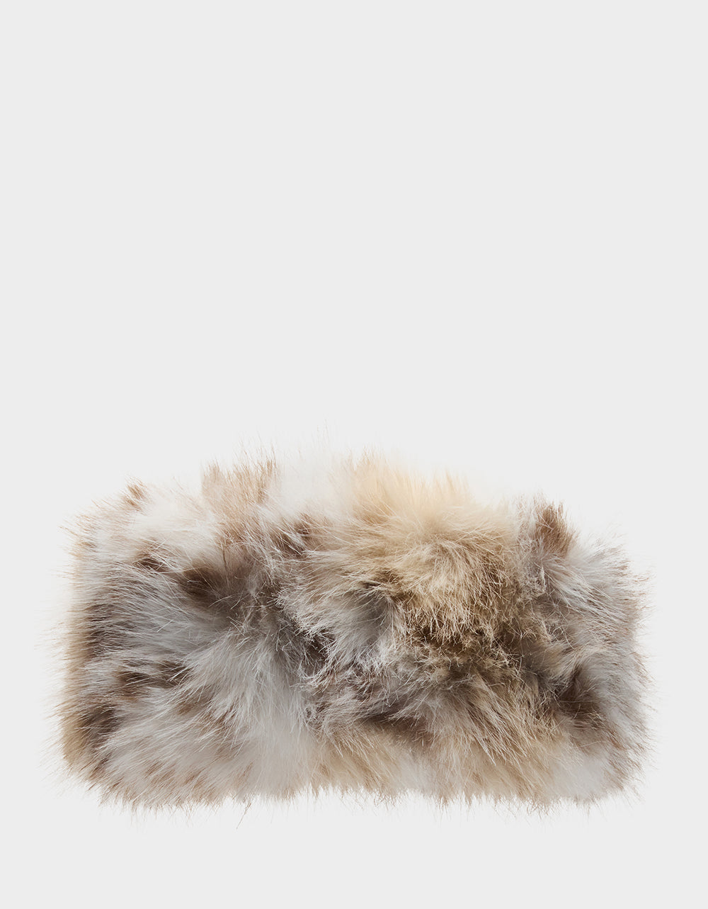 SNOW LEOPARD FAUX FUR HEADBAND IVORY - ACCESSORIES - Betsey Johnson