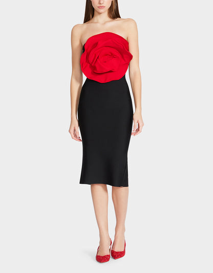 FLAWLESS FLOWER BODYCON DRESS BLACK - APPAREL - Betsey Johnson