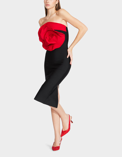 FLAWLESS FLOWER BODYCON DRESS BLACK - APPAREL - Betsey Johnson