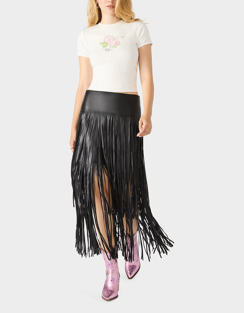 MIDNIGHT RODEO SKIRT BLACK - APPAREL - Betsey Johnson