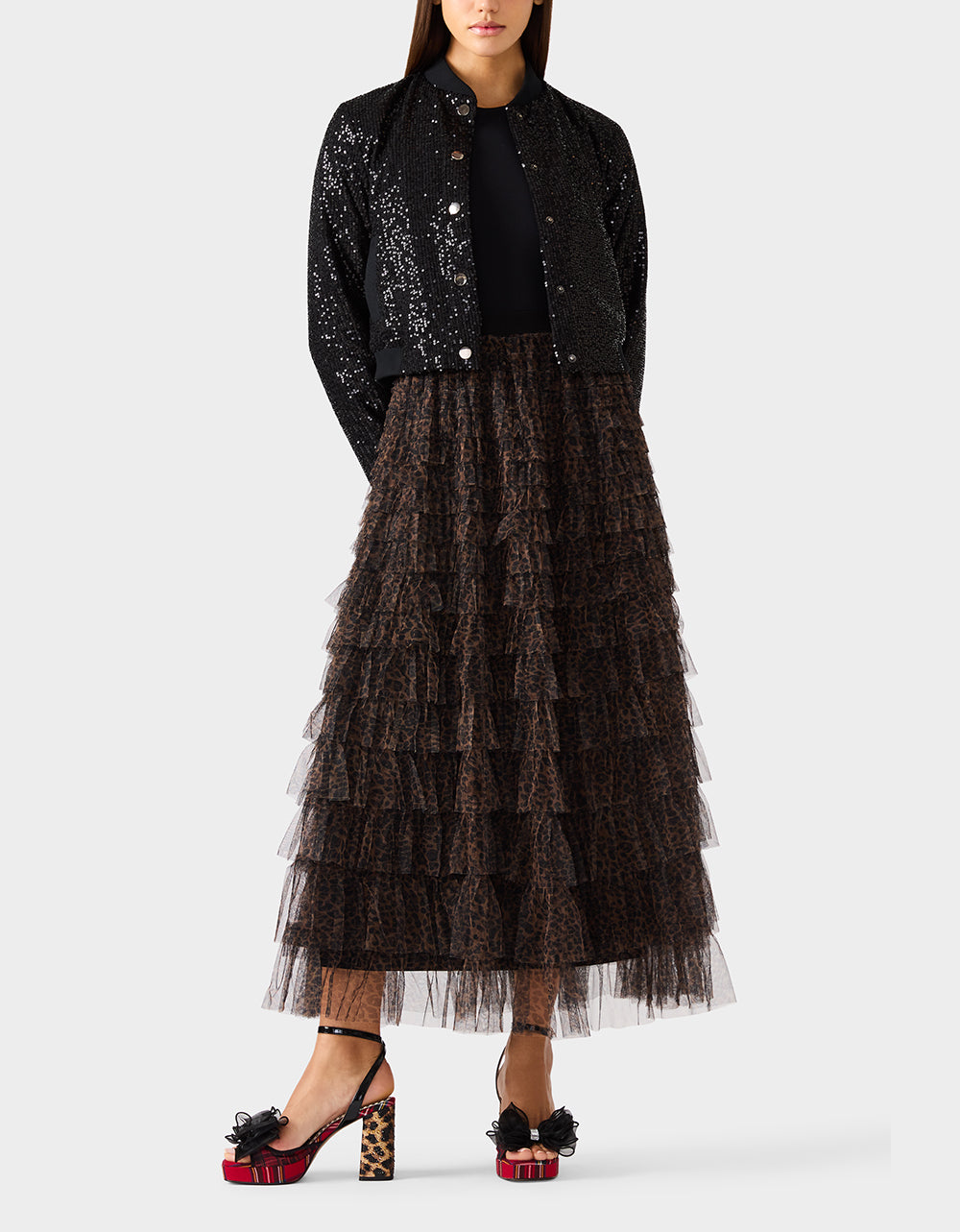 RUFFLED MAXI SKIRT LEOPARD - APPAREL - Betsey Johnson - view 3
