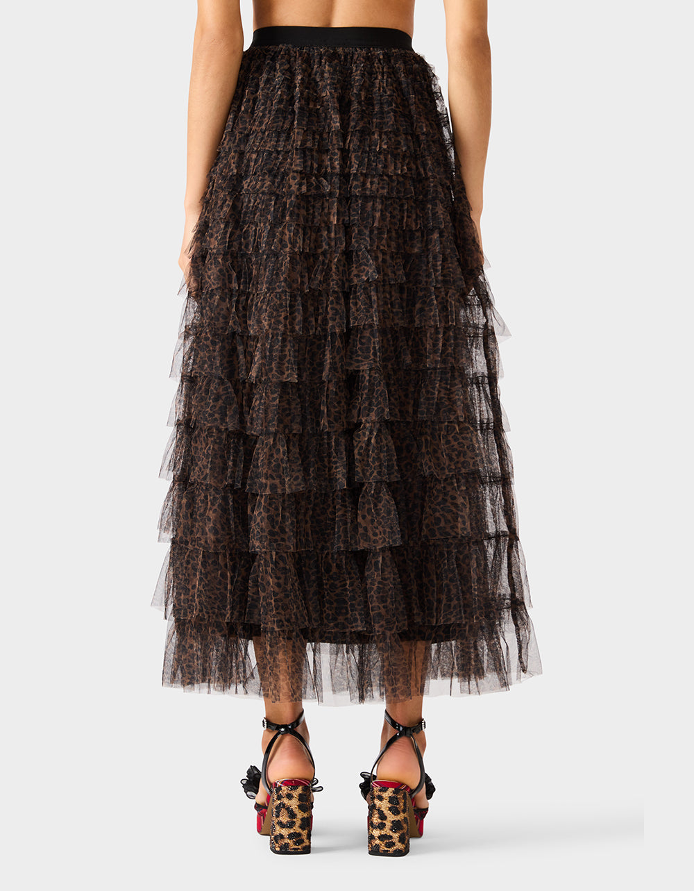 RUFFLED MAXI SKIRT LEOPARD - APPAREL - Betsey Johnson - view 5