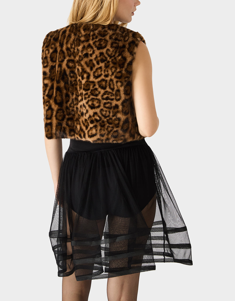 FAUX VEST LEOPARD - APPAREL - Betsey Johnson
