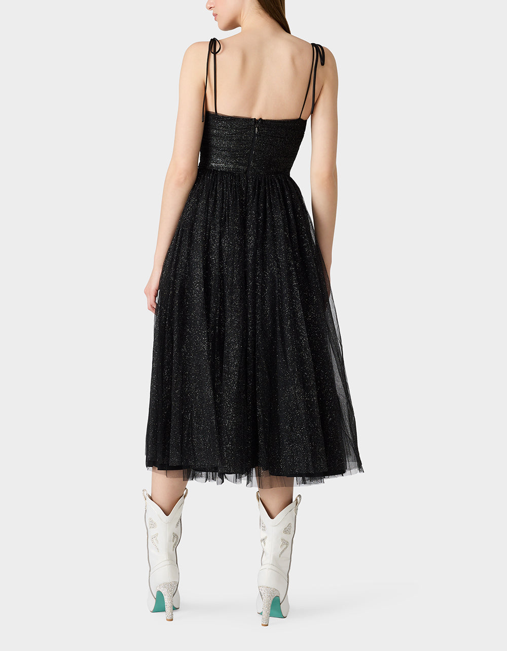Women's Glitter Tulle Multi in Black | Size Large