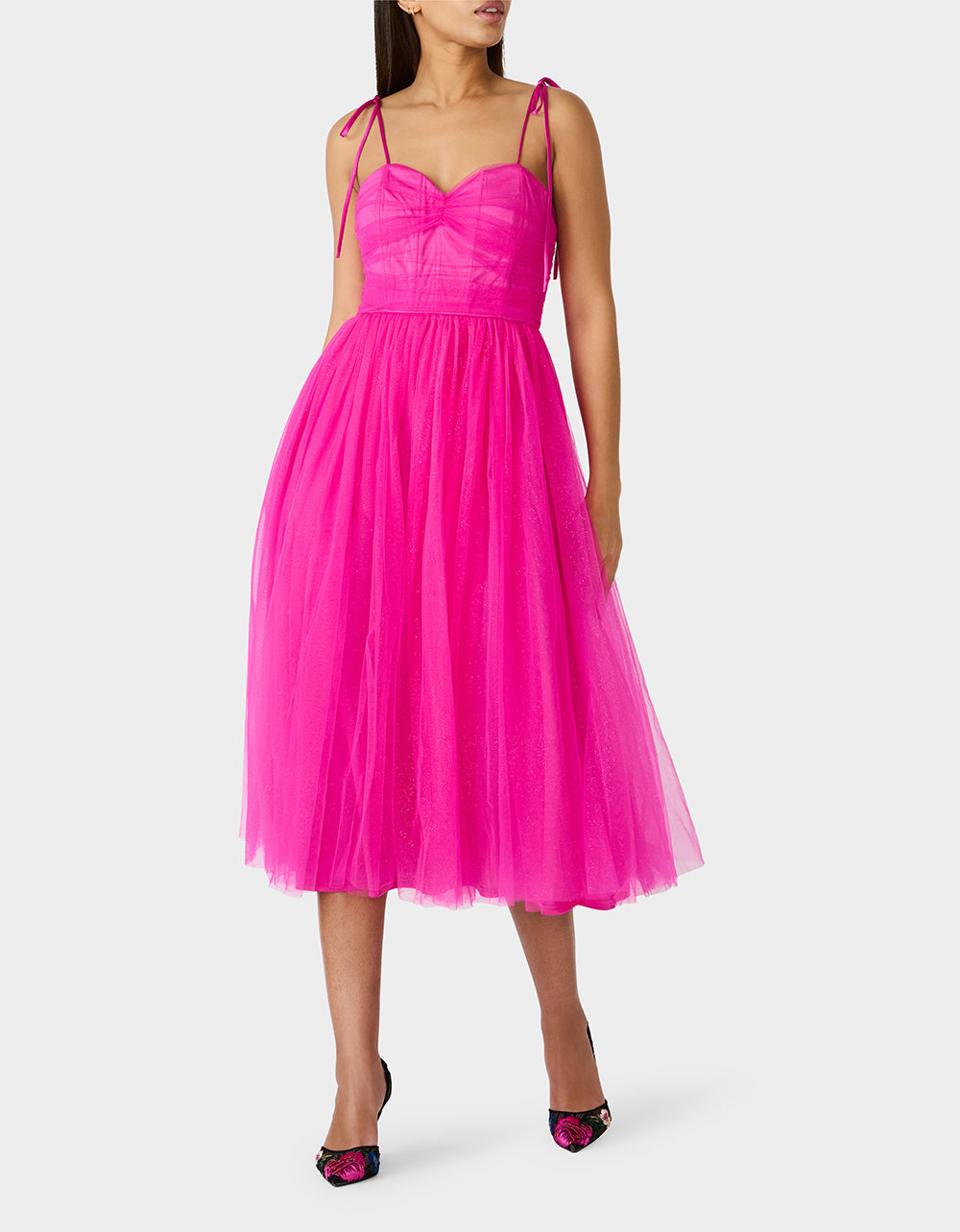 GLITTER TULLE MULTI MAGENTA - APPAREL - Betsey Johnson