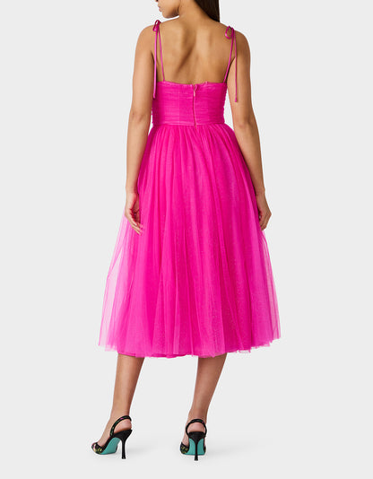 GLITTER TULLE MULTI MAGENTA - APPAREL - Betsey Johnson