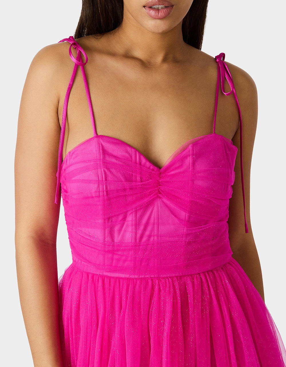 GLITTER TULLE MULTI MAGENTA - APPAREL - Betsey Johnson