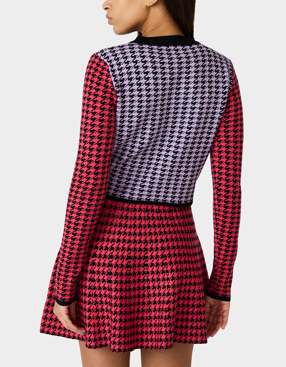 HOT IN HOUNDSTOOTH SET PINK MULTI - APPAREL - Betsey Johnson - view 5