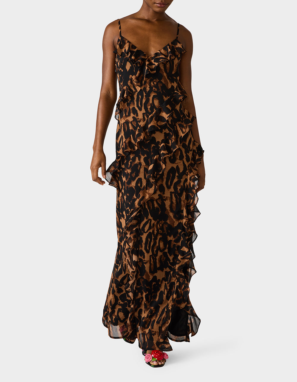 WILD RUFFLE MAXI DRESS LEOPARD - APPAREL - Betsey Johnson - view 4