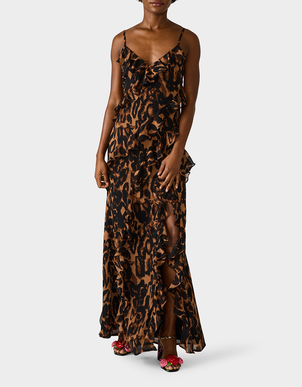 WILD RUFFLE MAXI DRESS LEOPARD - APPAREL - Betsey Johnson - view 5