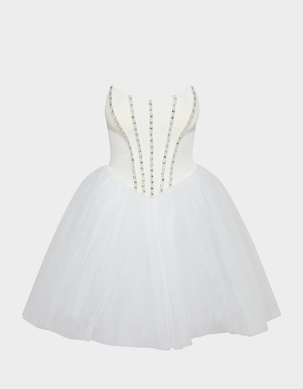 SHEER BALLERINA DRESS WHITE - APPAREL - Betsey Johnson