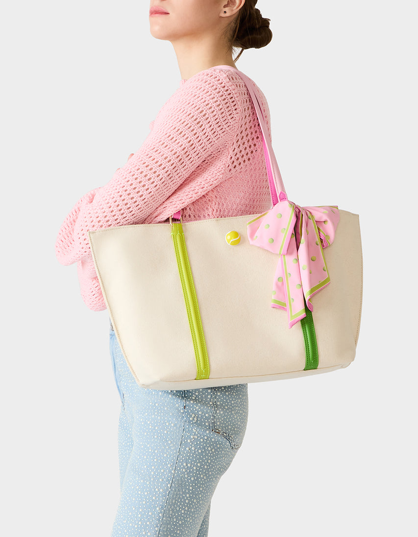 MISS MATCH TOTE NATURAL MULTI - HANDBAGS - Betsey Johnson