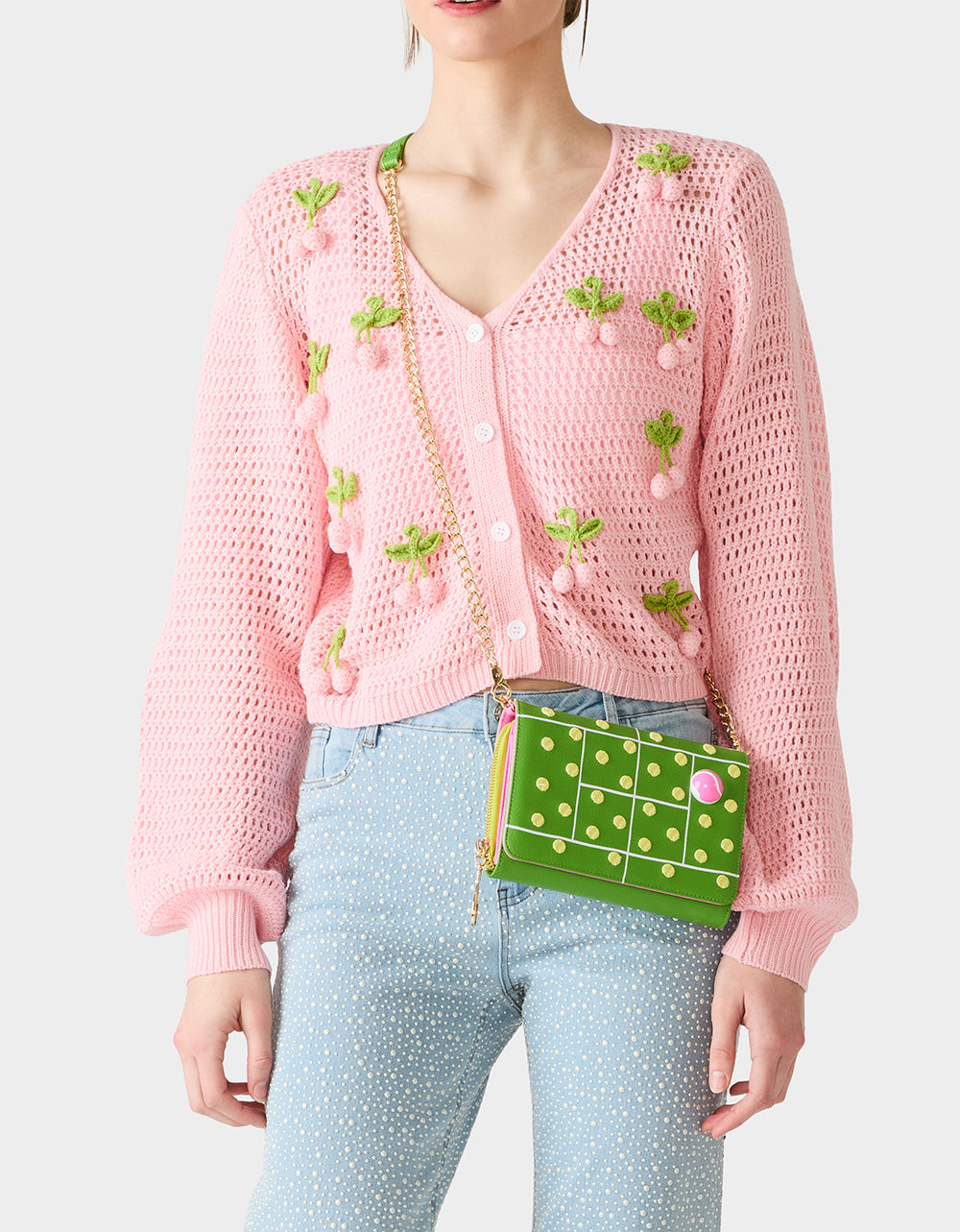 NET WORTH WALLET ON CHAIN GREEN - HANDBAGS - Betsey Johnson - view 2