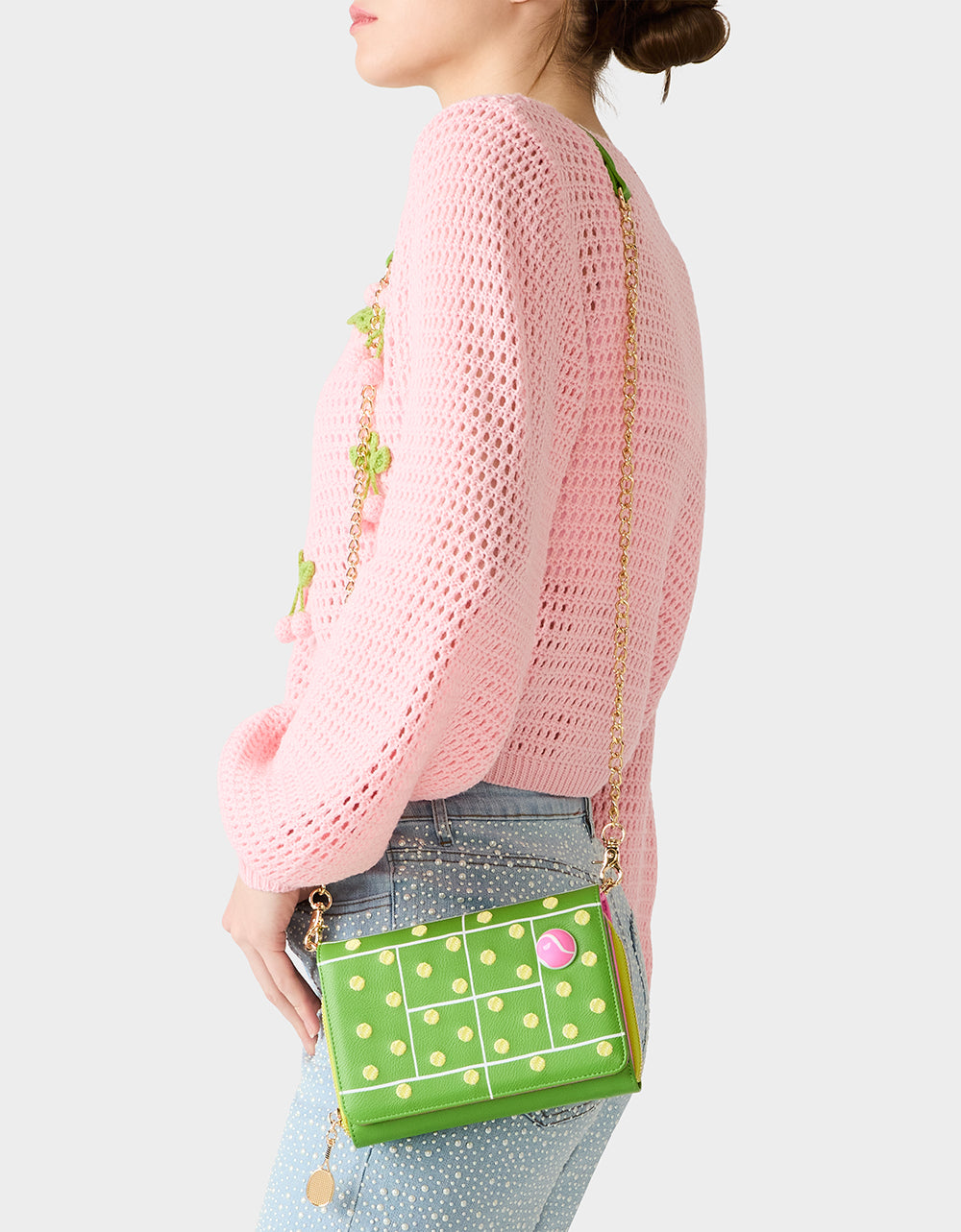 NET WORTH WALLET ON CHAIN GREEN - HANDBAGS - Betsey Johnson - view 7