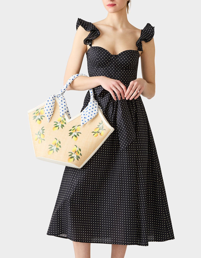 DON'T BE TARTY TOTE NATURAL - HANDBAGS - Betsey Johnson