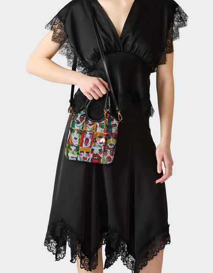 FACES MINI MESH BAG MULTI - HANDBAGS - Betsey Johnson