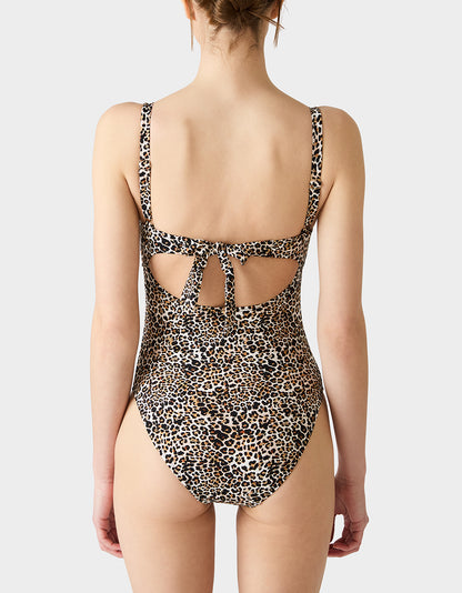 CHARMING CHEETAH ONE PIECE SWIMSUIT CHEETAH PRINT - APPAREL - Betsey Johnson