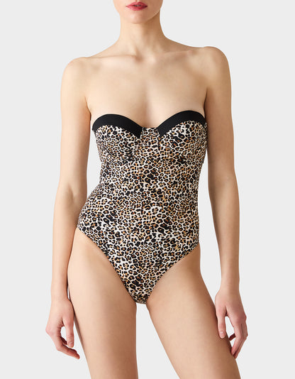 CHARMING CHEETAH ONE PIECE SWIMSUIT CHEETAH PRINT - APPAREL - Betsey Johnson