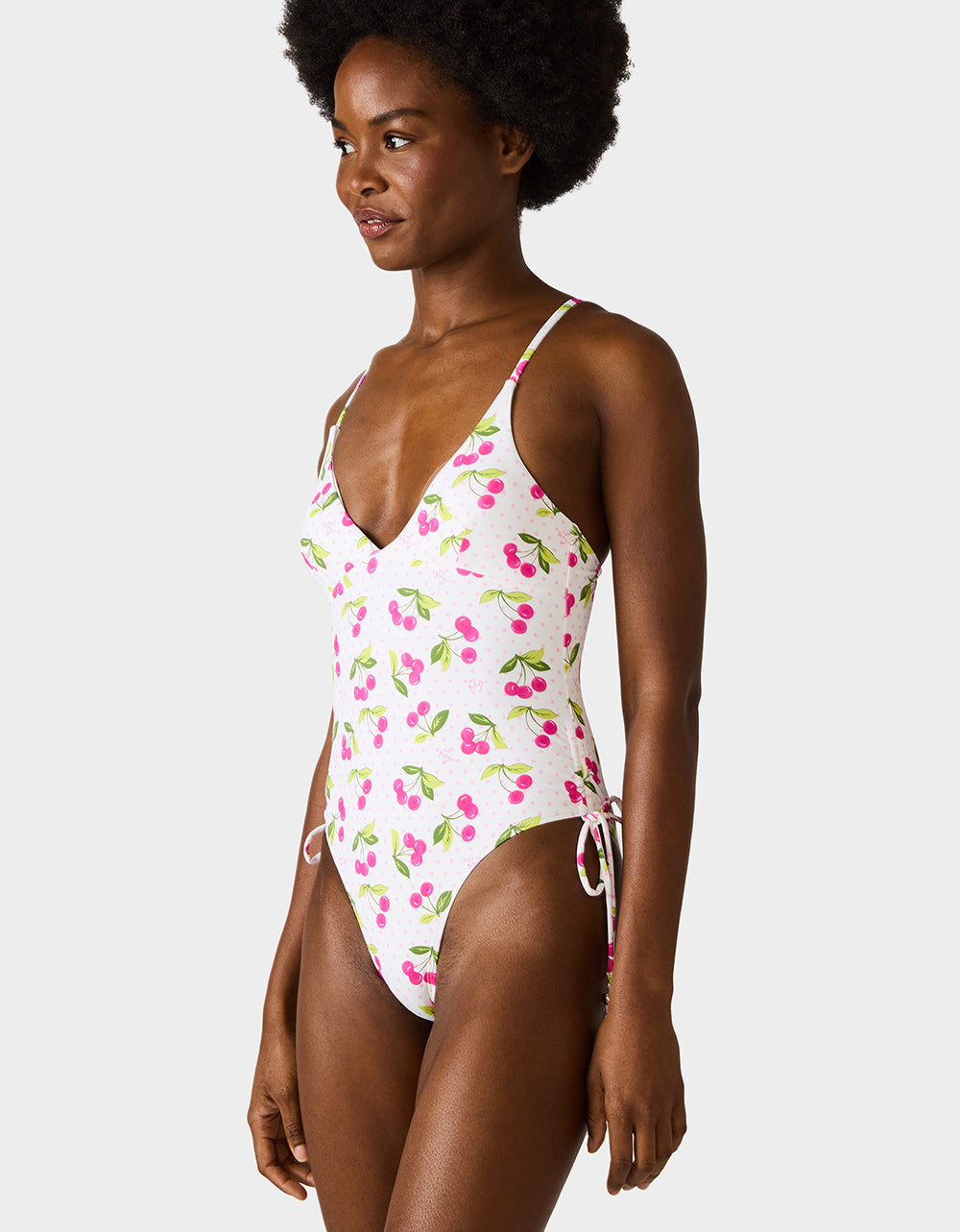 JUICY CHERRY ONE PIECE SWIMSUIT PINK MULTI - APPAREL - Betsey Johnson - view 5