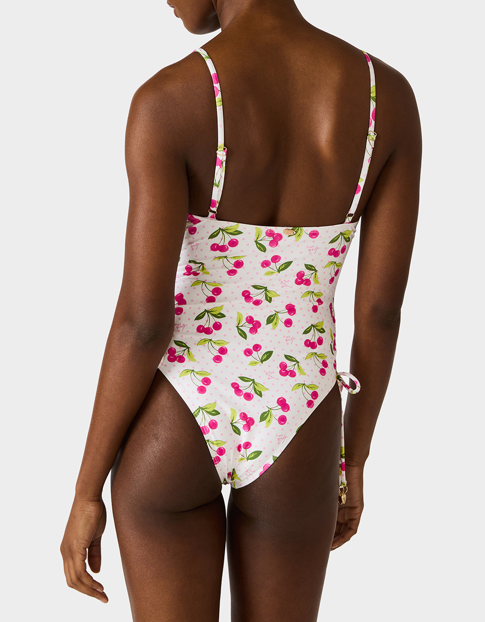 JUICY CHERRY ONE PIECE SWIMSUIT PINK MULTI - APPAREL - Betsey Johnson - view 3