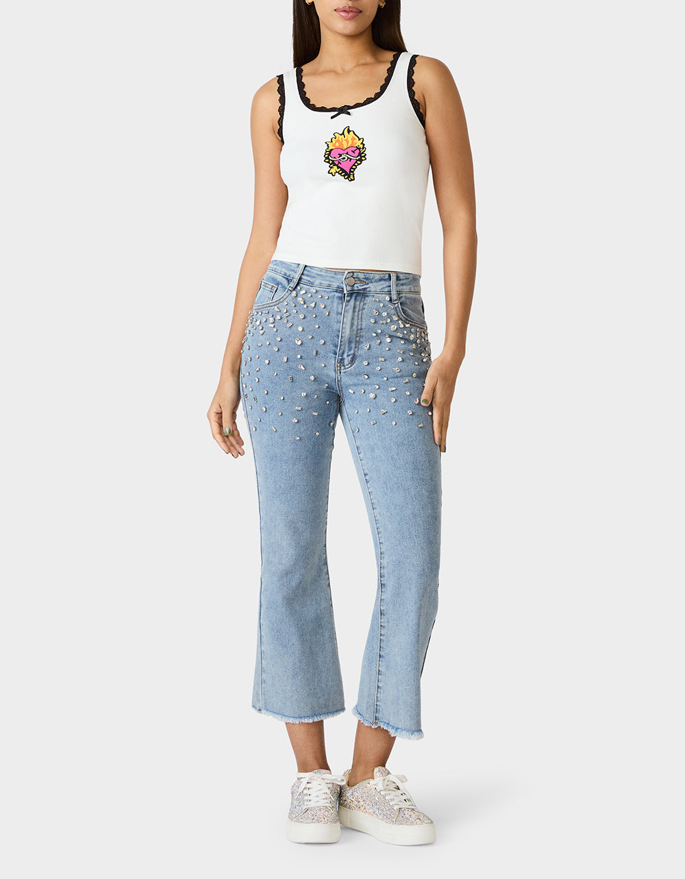 BETSEY ICON TANK TOP WHITE - APPAREL - Betsey Johnson - view 4