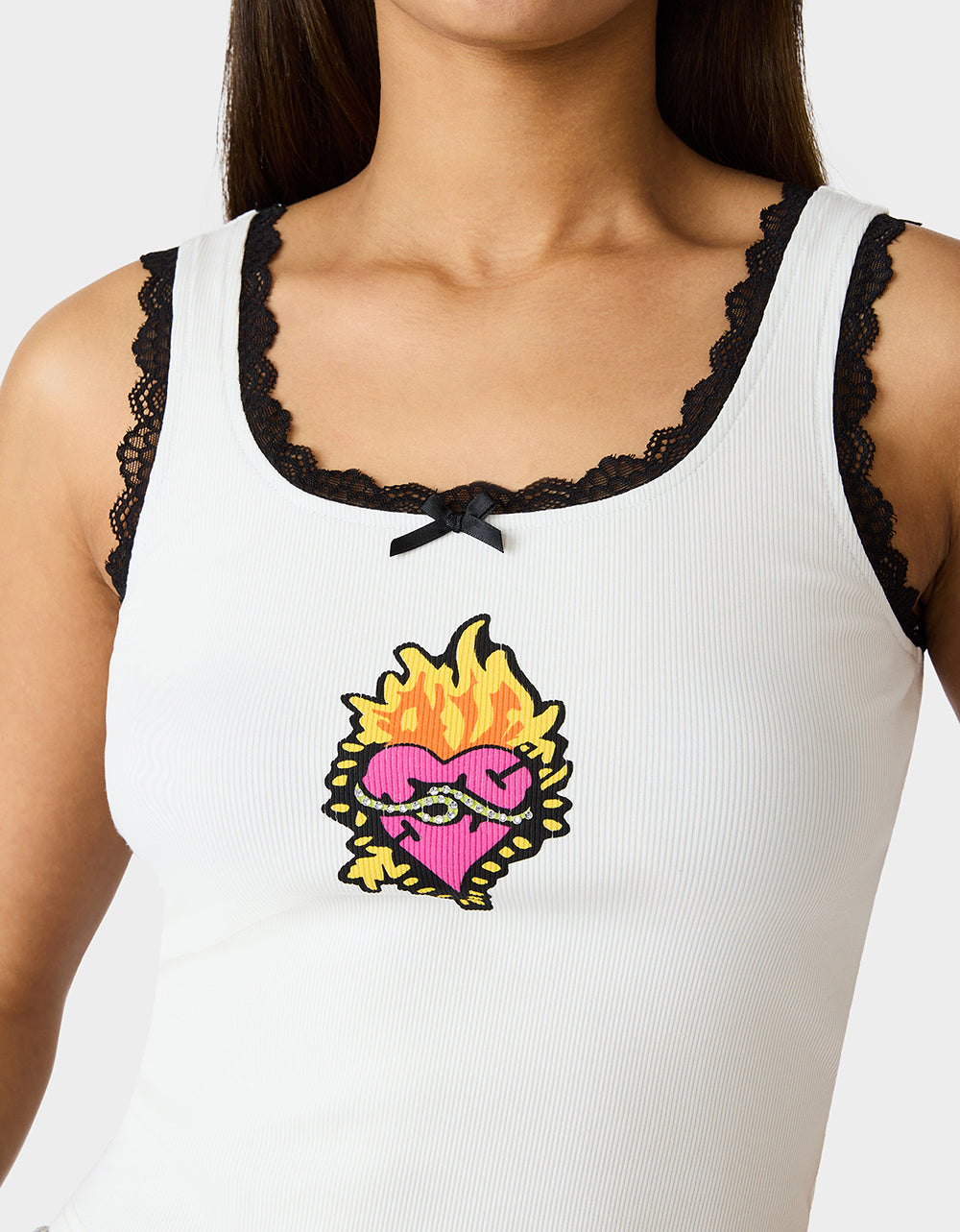 BETSEY ICON TANK TOP WHITE - APPAREL - Betsey Johnson - view 6