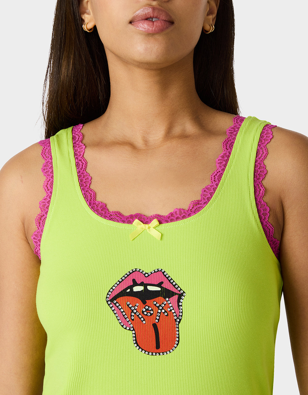 BETSEY ICON TANK TOP GREEN - APPAREL - Betsey Johnson - view 6