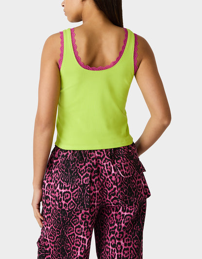 BETSEY ICON TANK TOP GREEN - APPAREL - Betsey Johnson