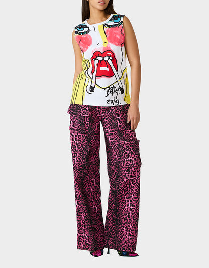 BETSEY'S ART GRAPHIC TOP WHITE - APPAREL - Betsey Johnson