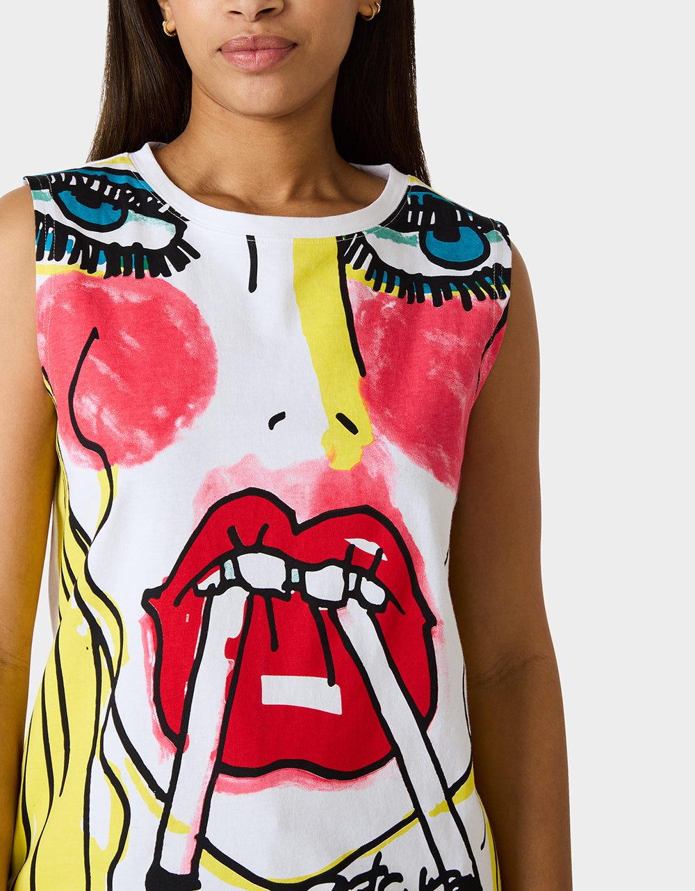 BETSEY'S ART GRAPHIC TOP WHITE - APPAREL - Betsey Johnson - view 8