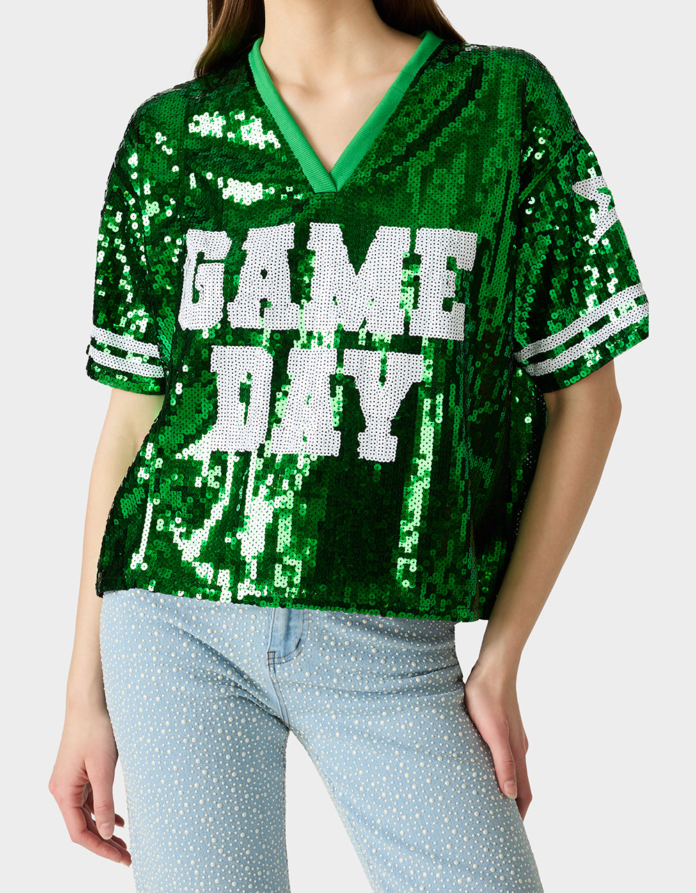 GAME DAY JERSEY GREEN - APPAREL - Betsey Johnson - view 3