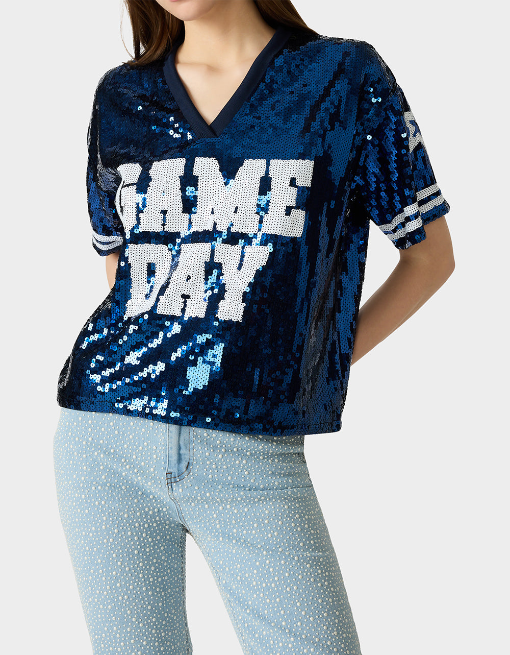 GAME DAY JERSEY BLUE - APPAREL - Betsey Johnson - view 3