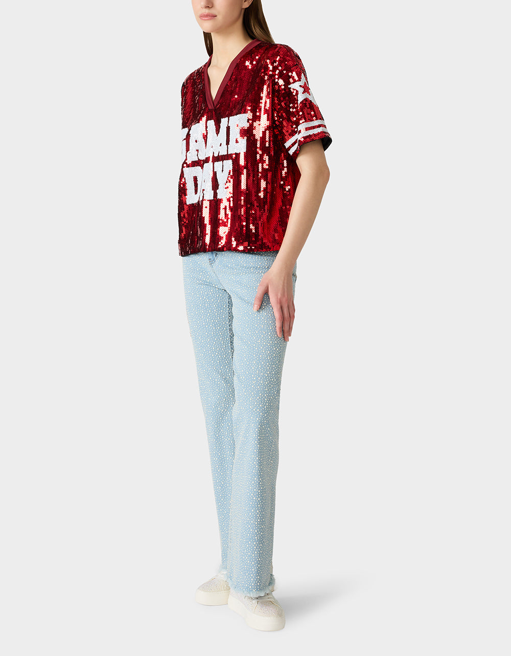 GAME DAY JERSEY RED - APPAREL - Betsey Johnson - view 4