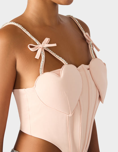 HEART BUSTIER BLUSH - APPAREL - Betsey Johnson