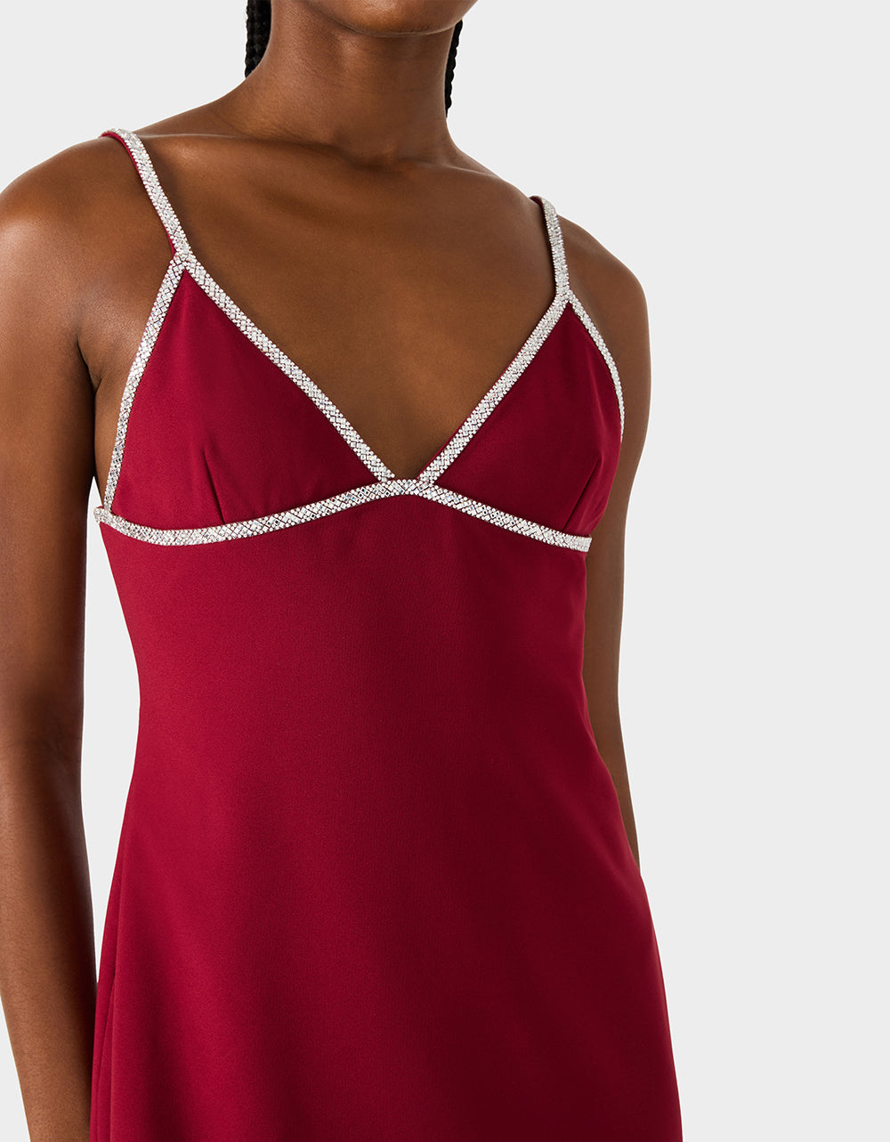 CRYSTAL SLIP DRESS WINE