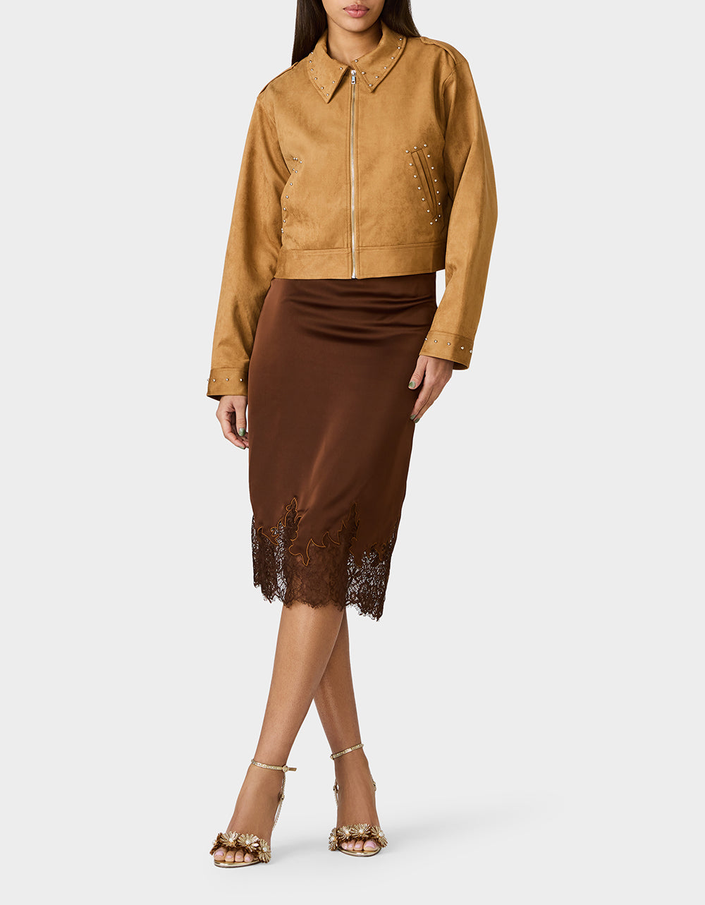 RODEO STUD JACKET CAMEL - APPAREL - Betsey Johnson - view 6
