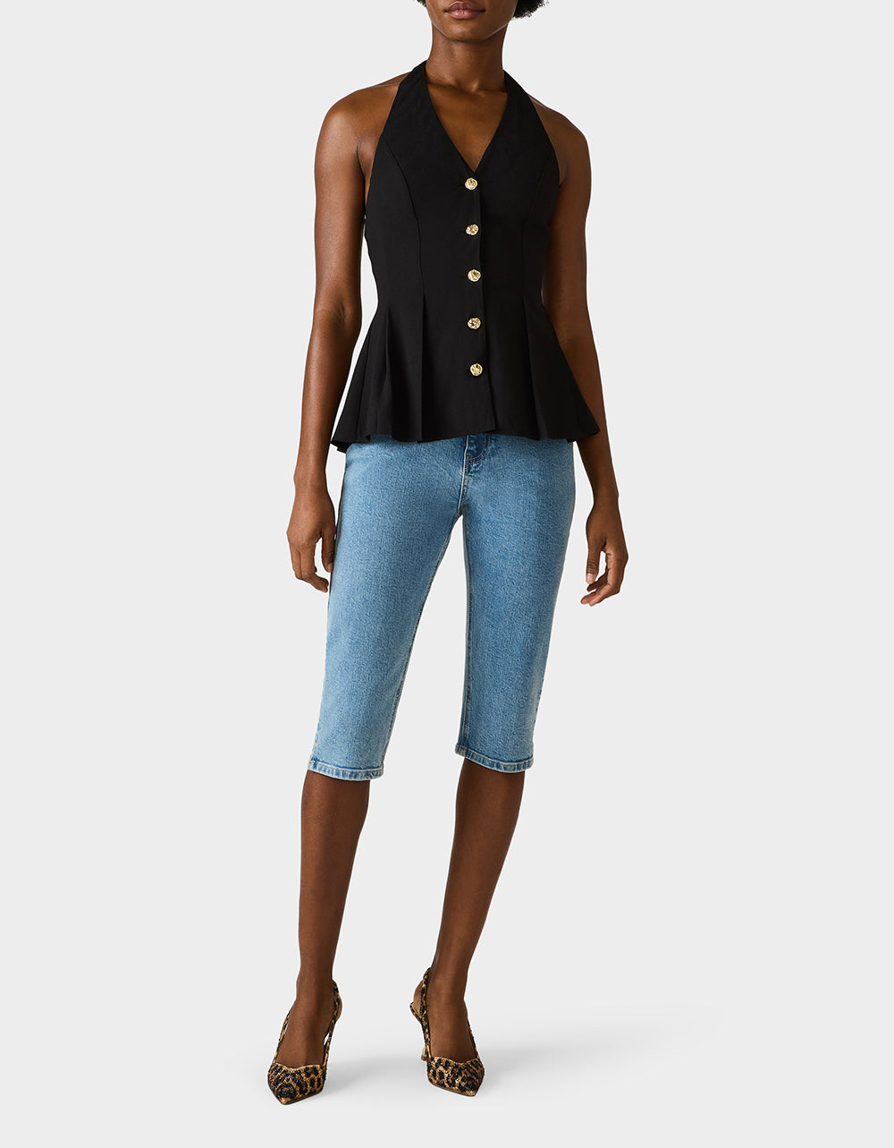 BUTTERCUP BUTTON TOP BLACK - APPAREL - Betsey Johnson - view 3