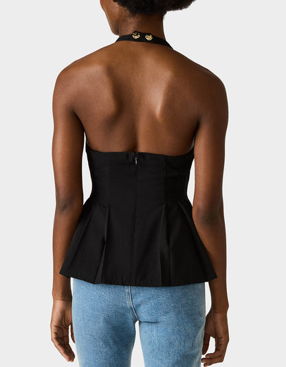 BUTTERCUP BUTTON TOP BLACK - APPAREL - Betsey Johnson