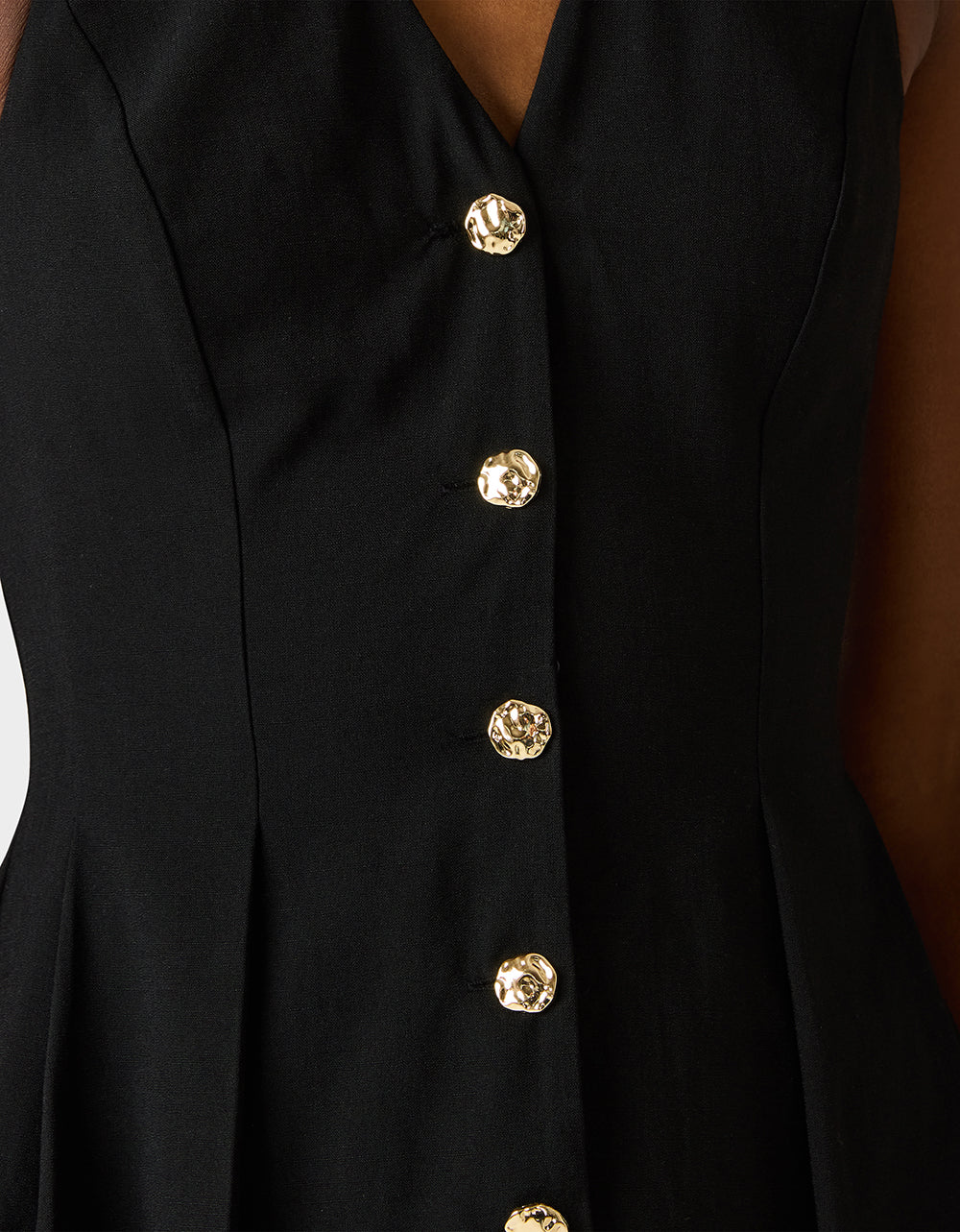 BUTTERCUP BUTTON TOP BLACK - APPAREL - Betsey Johnson - view 6