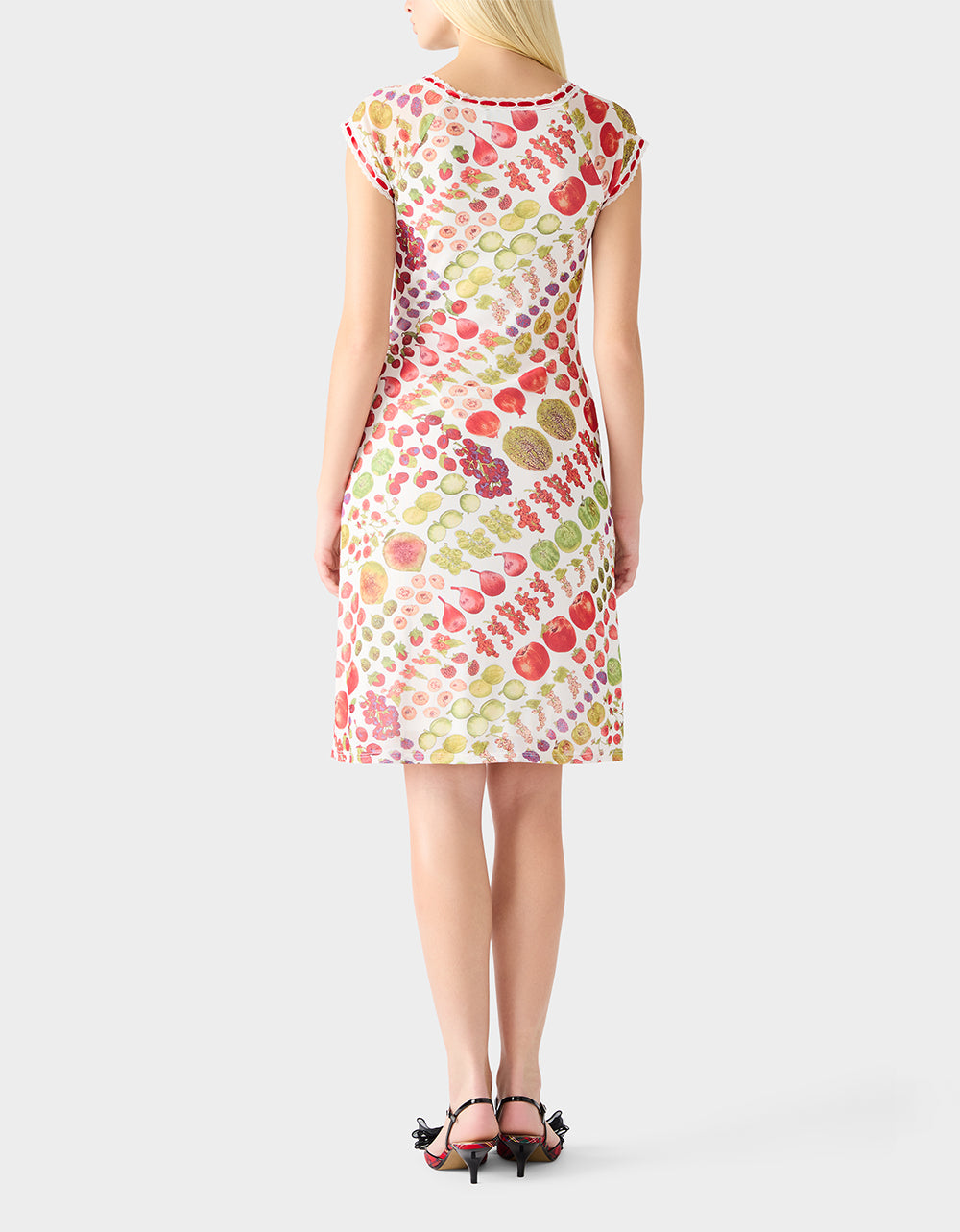 BETSEY'S FRUIT DRESS WHITE MULTI