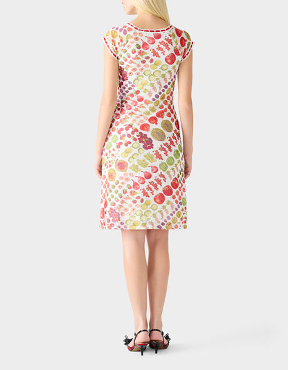 BETSEY'S FRUIT DRESS WHITE MULTI