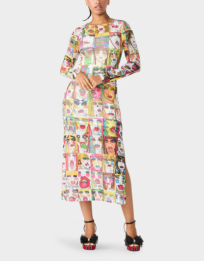 BETSEY'S ART DRESS MULTI - APPAREL - Betsey Johnson