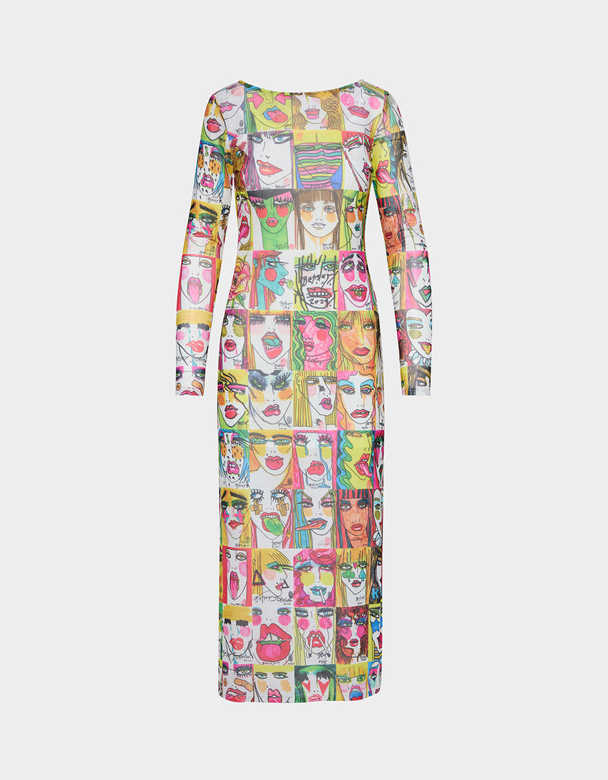 BETSEY'S ART DRESS MULTI - APPAREL - Betsey Johnson