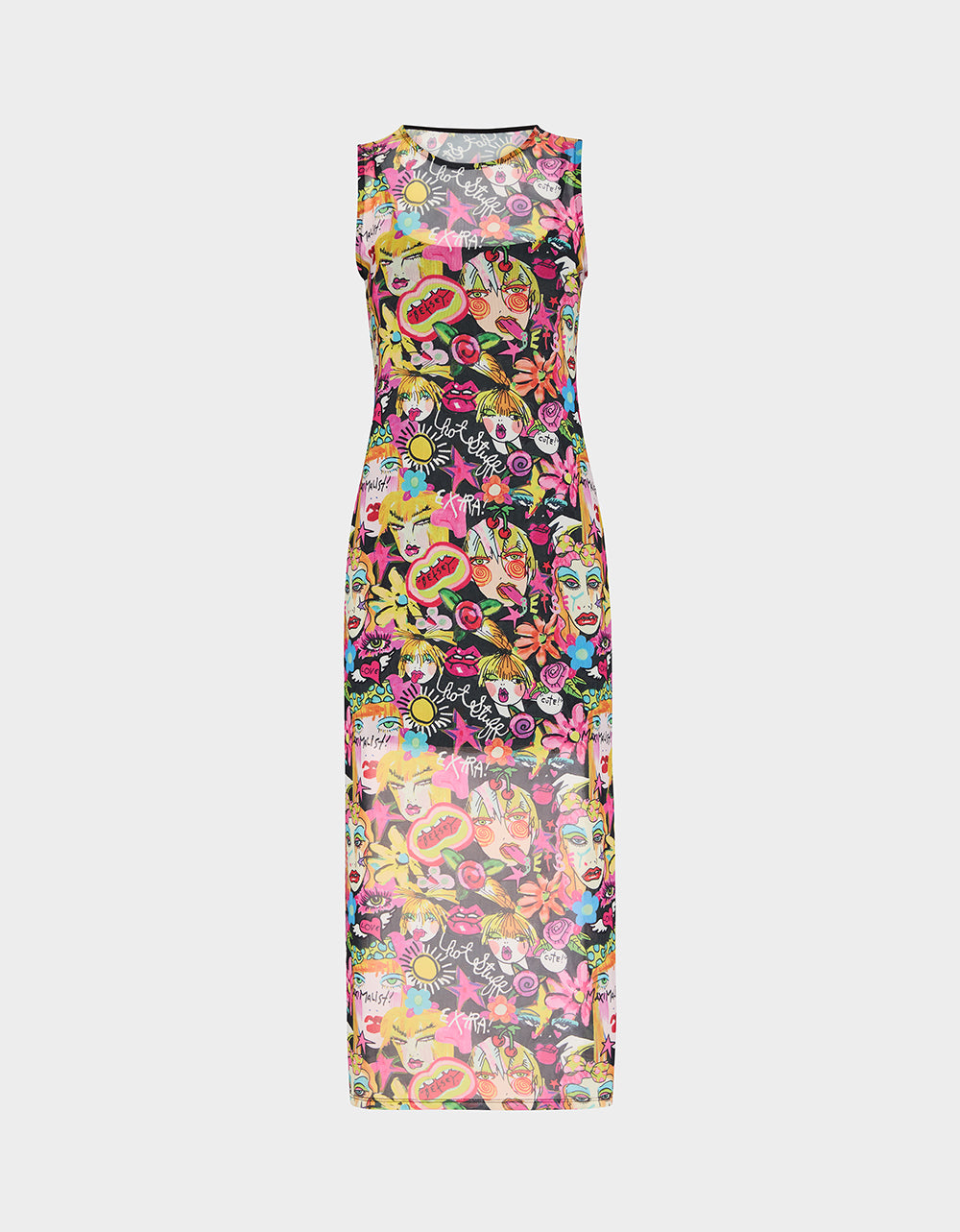 BETSEY'S ART TANK DRESS BLACK MULTI - APPAREL - Betsey Johnson - view 2