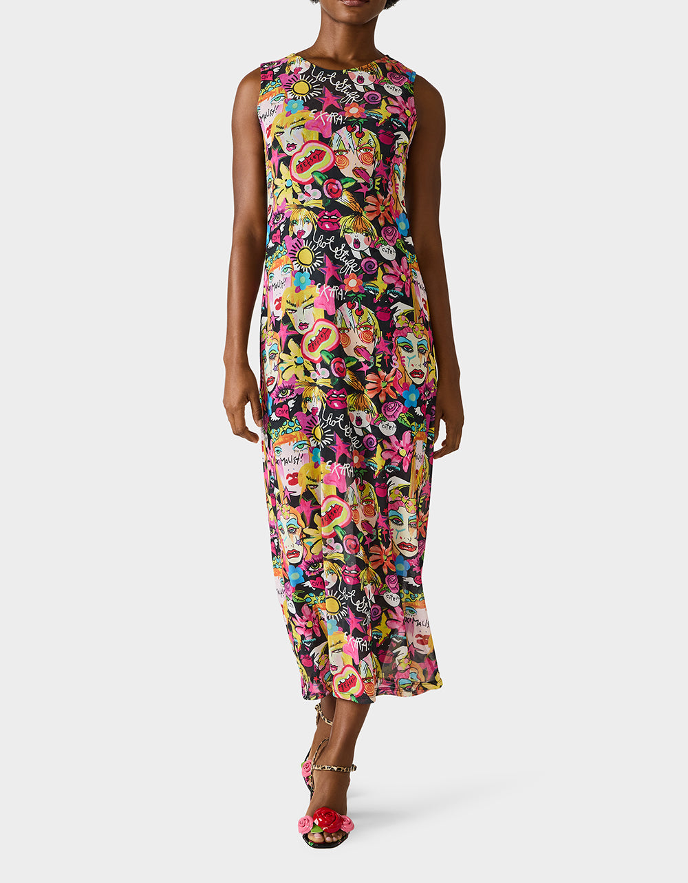 BETSEY'S ART TANK DRESS BLACK MULTI - APPAREL - Betsey Johnson - view 4