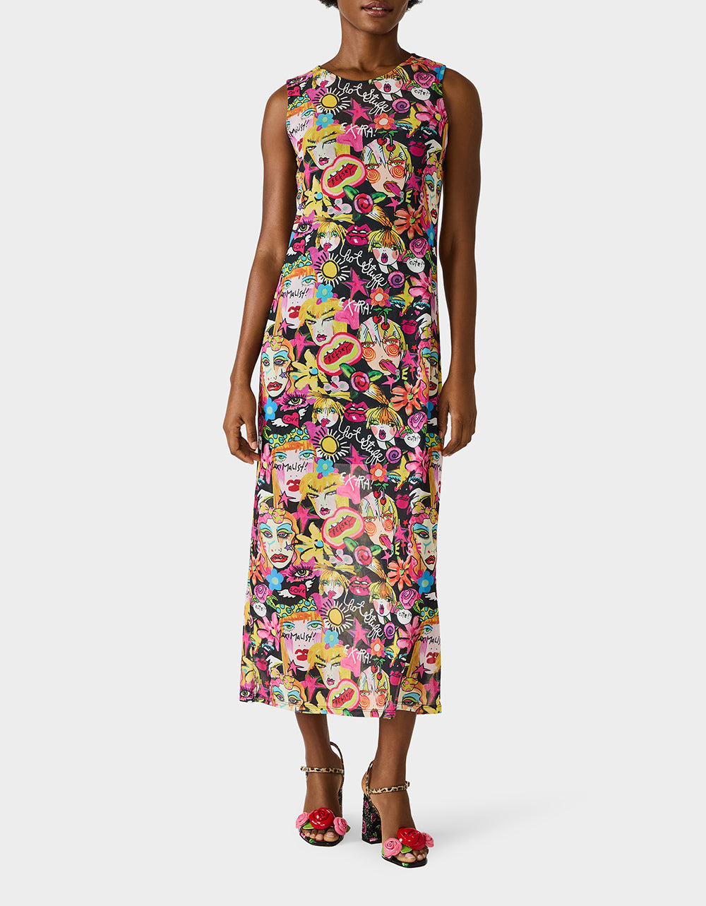 BETSEY'S ART TANK DRESS BLACK MULTI - APPAREL - Betsey Johnson - view 6